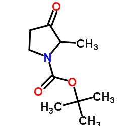 tert-butyl 2-methyl-3-oxopyrrolidine-1-carboxylate structure