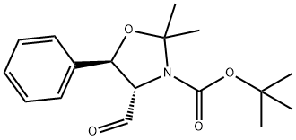 (4S,5R)-tert-butyl 4-formyl-2,2-dimethyl-5-phenyloxazolidine-3-carboxylate Structure