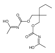 [2-(acetylcarbamoyloxymethyl)-2-methylpentyl] N-acetylcarbamate Structure