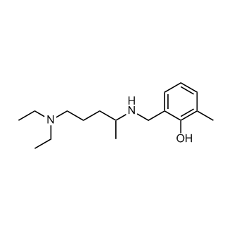 2-(((5-(二乙氨基)戊烷-2-基)氨基)甲基)-6-甲基苯酚结构式