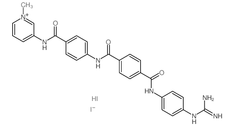 Pyridinium, 3-[p-[p-[(p-guanidinophenyl)carbamoyl]benzamido]benzamido]-1-methy l-, iodide, monohydroiodide Structure