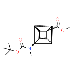 (1r,2R,3R,4s,5s,6S,7S,8r)-methyl 4-((tert-butoxycarbonyl)(methyl)amino)cubane-1-carboxylate Structure