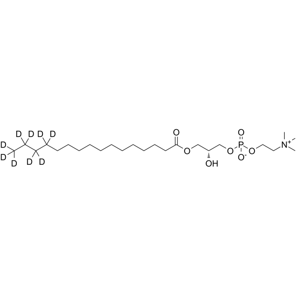 1-Palmitoyl-sn-glycero-3-phosphocholine-d9 structure