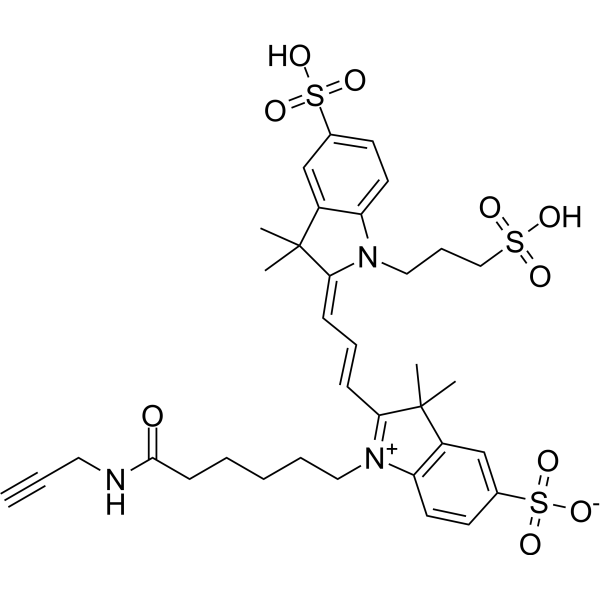 Trisulfo-Cy3-Alkyne结构式