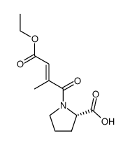 (E)-(4-ethoxy-2-methyl-4-oxobut-2-enoyl)-L-proline Structure