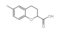 2H-1-BENZOPYRAN-2-CARBOXYLIC ACID, 3,4-DIHYDRO-6-IODO- Structure