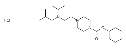 cyclohexyl 4-[2-[2-methylpropyl(propan-2-yl)amino]ethyl]piperazine-1-carboxylate,hydrochloride结构式