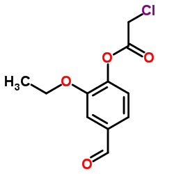 2-Ethoxy-4-formylphenyl chloroacetate结构式