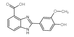 2-(4-羟基-3-甲氧基苯基)-1H-苯并咪唑-4-羧酸结构式