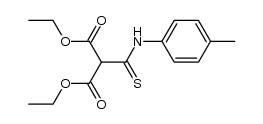 diethyl (4-methylphenyl)thiocarbamamoylmalonate结构式