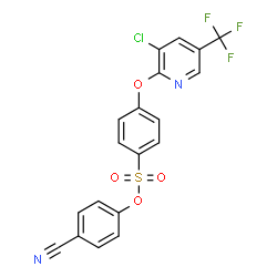 4-CYANOPHENYL 4-([3-CHLORO-5-(TRIFLUOROMETHYL)-2-PYRIDINYL]OXY)BENZENESULFONATE结构式