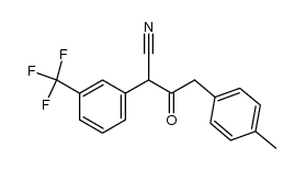 3-oxo-4-(p-tolyl)-2-(3-(trifluoromethyl)phenyl)butanenitrile Structure