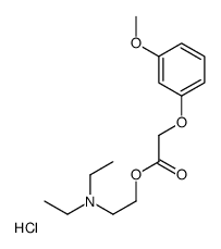 diethyl-[2-[2-(3-methoxyphenoxy)acetyl]oxyethyl]azanium,chloride结构式