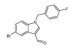 5-bromo-1-(4-fluorobenzyl)indole-3-carboxaldehyde结构式