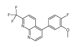 5-(4-fluoro-3-methoxyphenyl)-2-(trifluoromethyl)-1,8-naphthyridine Structure