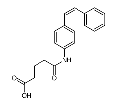 5-oxo-5-[4-(2-phenylethenyl)anilino]pentanoic acid Structure