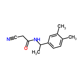 2-Cyano-N-[1-(3,4-dimethylphenyl)ethyl]acetamide structure