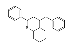 4-benzyl-2-phenyl-3,4,4a,5,6,7,8,8a-octahydro-2H-thiochromene结构式