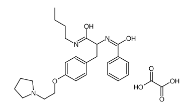 N-[1-(butylamino)-1-oxo-3-[4-(2-pyrrolidin-1-ylethoxy)phenyl]propan-2-yl]benzamide,oxalic acid Structure