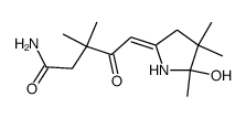 5-[5-Hydroxy-4,4,5-trimethyl-pyrrolidin-(2Z)-ylidene]-3,3-dimethyl-4-oxo-pentanoic acid amide Structure