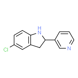 1H-Indole,5-chloro-2,3-dihydro-2-(3-pyridinyl)-(9CI)结构式