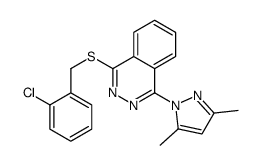 Phthalazine, 1-[[(2-chlorophenyl)methyl]thio]-4-(3,5-dimethyl-1H-pyrazol-1-yl)- (9CI) picture