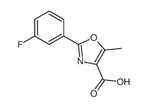 2-(3-fluorophenyl)-5-methyl-1,3-oxazole-4-carboxylic acid结构式