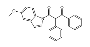 1-(5-methoxyindol-1-yl)-2,3-diphenylpropane-1,3-dione Structure