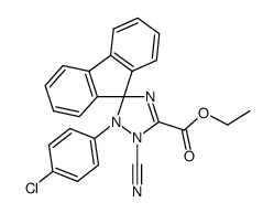 2'-(4-chloro-phenyl)-1'-cyano-spiro[fluorene-9,3'-[1,2,4]triazole]-5'-carboxylic acid ethyl ester Structure