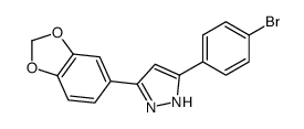 3-(1,3-benzodioxol-5-yl)-5-(4-bromophenyl)-1H-pyrazole Structure