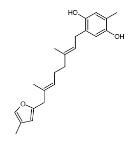 2-[(2E,6E)-3,7-dimethyl-8-(4-methylfuran-2-yl)octa-2,6-dienyl]-5-methylbenzene-1,4-diol Structure