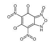 6-chloro-5,7-dinitro-3-oxido-1H-2,1,3-benzoxadiazol-3-ium-4-one Structure