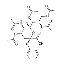 PER-O-ACETYL-ALPHA-THIOPHENYL-N-ACETYLNEURAMINIC METHYL ESTER结构式