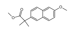 methyl -2--(6--methoxynaphthalen--2--yl)--2--methylpropanoate结构式