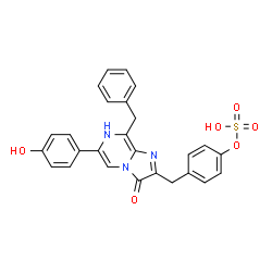 Imidazo[1,2-a]pyrazin-3(7H)-one,6-(4-hydroxyphenyl)-8-(phenylmethyl)-2-[[4-(sulfooxy)phenyl]methyl]-结构式