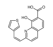 8-hydroxy-2-(2-thiophen-3-ylethenyl)quinoline-7-carboxylic acid结构式