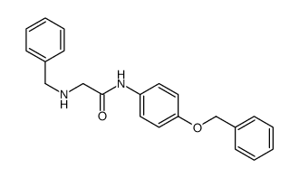 N-[4-(PHENYLMETHOXY)PHENYL]-2-[(PHENYLMETHYL)AMINO]-ACETAMIDE Structure