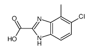 5-chloro-4-methyl-1H-benzimidazole-2-carboxylic acid结构式