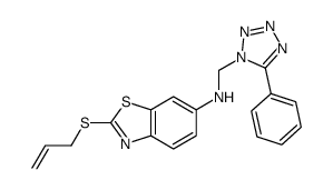 6-BENZOTHIAZOLAMINE, N-((5-PHENYL-1H-TETRAZOL-1-YL)METHYL)-2-(2-PROPEN YLTHIO)- structure