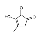 3-hydroxy-4-methyl-3-cyclopentene-1,2-dione Structure