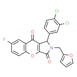 1-(3,4-Dichlorophenyl)-7-fluoro-2-(2-furylmethyl)-1,2-dihydrochromeno[2,3-c]pyrrole-3,9-dione picture