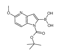 2-borono-5-methoxy-1H-Pyrrolo[3,2-b]pyridine-1-carboxylic acid 1-(1,1-dimethylethyl)ester Structure