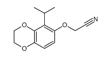 Acetonitrile,2-[[2,3-dihydro-5-(1-methylethyl)-1,4-benzodioxin-6-yl]oxy]- Structure