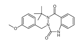 1H-1,3,4-Benzotriazepine-2,5-dione, 4-(1,1-dimethylethyl)-3,4-dihydro-3-[(3-methoxyphenyl)methyl]结构式