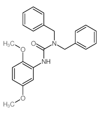 1,1-dibenzyl-3-(2,5-dimethoxyphenyl)urea Structure