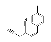 2-[2-(4-methylphenyl)ethenyl]pent-4-ynenitrile Structure