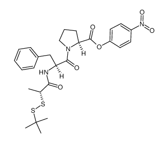 (R)-2-t-butyldithiopropionyl-L-phenylalanyl-L-proline p-nitrophenyl ester Structure