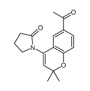 1-(6-acetyl-2,2-dimethylchromen-4-yl)pyrrolidin-2-one Structure