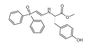 2-[(E)-2-(Diphenyl-phosphinoyl)-vinylamino]-3-(4-hydroxy-phenyl)-propionic acid methyl ester结构式