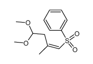 (Z)-4,4-dimethoxy-2-methylbut-1-enyl phenyl sulphone Structure